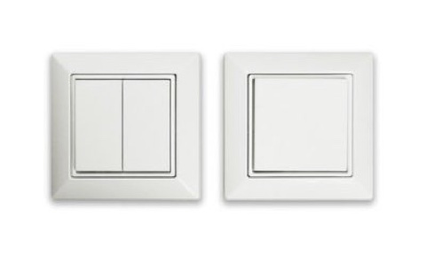 EnOcean Easyfit single and double rocker wall switches